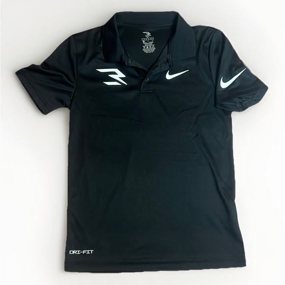 Nike 3Brand by Russell Wilson Youth Golf Polo sz M 8-10y Black - Picture 1 of 2
